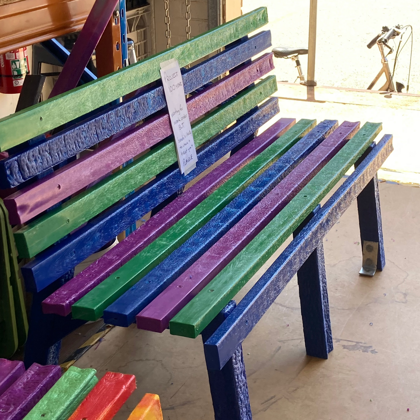 Large Rainbow Kindness Bench
