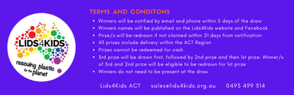 Lids4Kids ACT Rainbow Kindness Bench Raffle