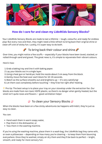Sensory Blocks - 50 Pack